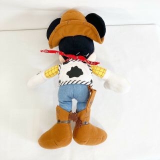 Walt Disney Mickey Mouse Plush Pixar Toy Story Woody Cowboy Disney Parks 2