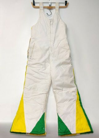 Vintage John Deere Bodyguards Snowmobile Overall Pants Womens Sz Small