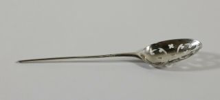 Georgian Sterling Silver Mote Spoon Pierced Tea 4 Antique 18th Century