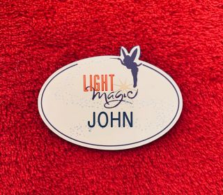 1997 Disney Disneyland Cast Member Name Tag Badge Light Magic Parade - John