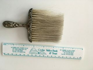 Vintage Embossed Sterling Silver Handled Brush For Hats Or Clothing