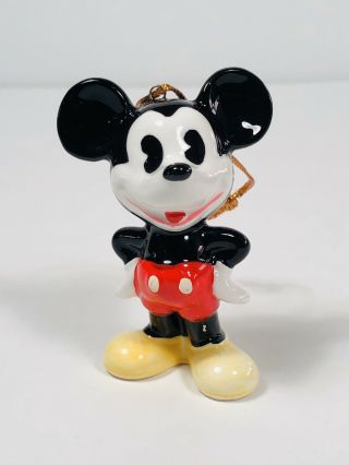 Vintage Mickey Mouse Ceramic Christmas Ornament Holiday Japan Disneyana Gifts