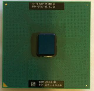 Intel Pentium Iii 1.  1ghz 256/100/1100mhz Vintage Socket 370 Cpu Processor Sl5qw