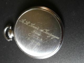 vintage pocket watch LANCO,  nickel chrome,  15 jewels,  Swiss made 2