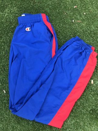 Vintage Nba Detroit Pistons Champion Authentic Team Issued Warmup Pants 38 90s