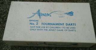 12 Vintage Apex No.  2 Tournament Darts Usa Turkey Feather Flight W Box Baseball