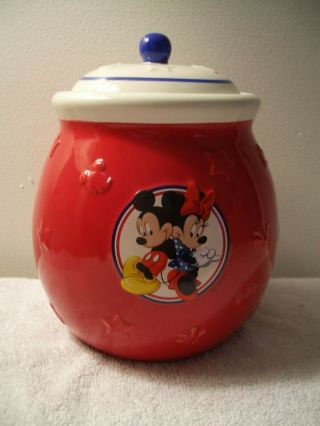 Hallmark Disney - Mickey And Minnie Cookie Jar - Older Item