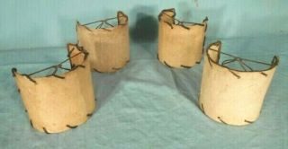 Vintage Early 20th Century Set Of 4 Clip On Light Shades