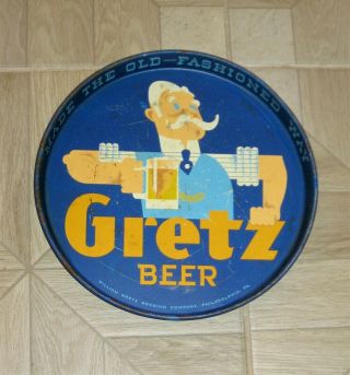 Vintage Gretz Beer Tray William Gretz Brewing Co.  Philadelphia Pa