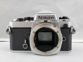 Vintage Nikon Fe Black & Silver 35mm Slr Film Camera Body - Japan