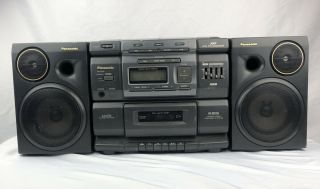 Vintage Panasonic Xbs Rx - Ds750 Boombox Stereo Am/fm Radio Cd Tape Cassette