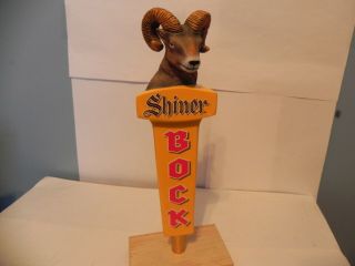 Shiner Bock Beer Ram Head Tap Handle Bar Pub Game Room