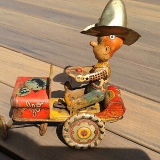 Rodeo Joe Vintage Tin Wind Up Toy