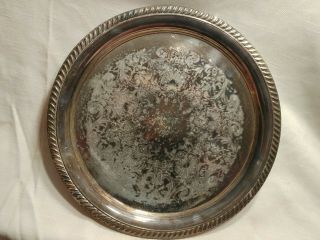 Vintage W & S Blackinton Fine Silver Plated Serving Tray 12 " Decorative