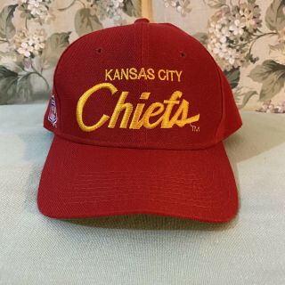 Vintage Sports Specialties Nfl Kansas City Chiefs Single Line Script Snapback