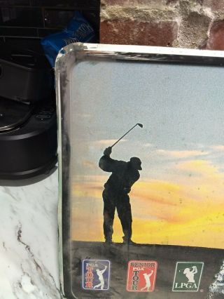 Vintage Michelob Beer Tin Bar Sign Pga Golf Man Cave Lpga Light Ultra Golfer Keg