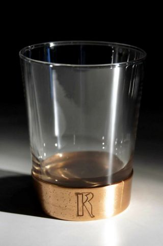 Set Of 2 X Ketel One Heavy Copper Based Vodka Glasses 100