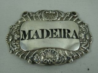 George Iv Solid Silver `madeira` Bottle Ticket,  1829,  9gm