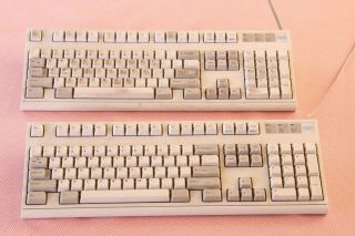 Two Vintage Ibm Model M2 Part No 1395300 Clicky Keyboard 1991 1993