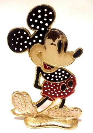 Vintage Walt Disney " Mickey Mouse " 5.  25 " Metal Earring Holder