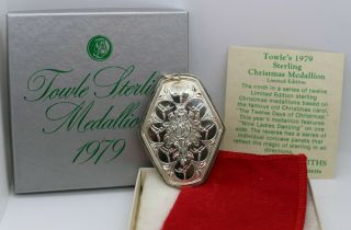 Vtg 1979 Towle Sterling 12 Days Of Christmas - 9 Ladies Dancing Medallion