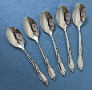 Set Of 5 Sterling Spoons International Silver Rhapsody