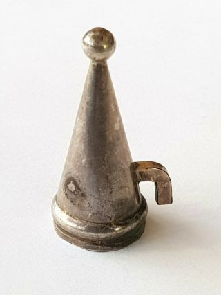 Antique - Mid Victorian Solid Silver Chamber Stick Candle Snuffer - Circa 1860 