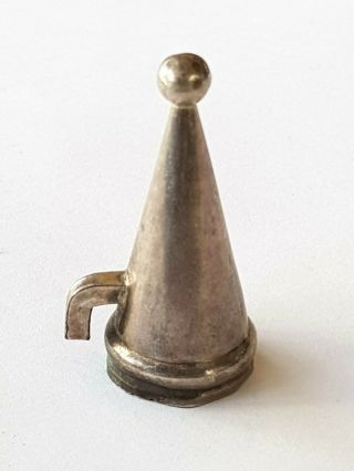 Antique - Mid Victorian Solid Silver Chamber Stick Candle Snuffer - circa 1860 ' s 2
