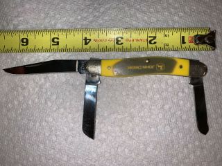 Case Usa 4318 John Deere Collectible Pocket Knife 3 Blade.  Very Slightly.