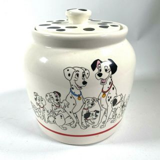 Walt Disney 101 Dalmatians Cookie Jar Vintage Treasure Craft Ceramic Treats Dogs
