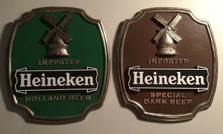 Vintage Heineken Beer Imported Special Dark Holland Windmill Signs