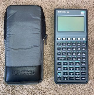 Hp Hewlett Packard 48g Graphing Calculator W/ Case Vintage 1993