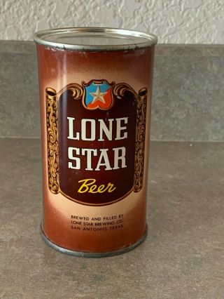 Lone Star Beer Flat Top Beer Can - Empty No Contents - San Antonio Tx