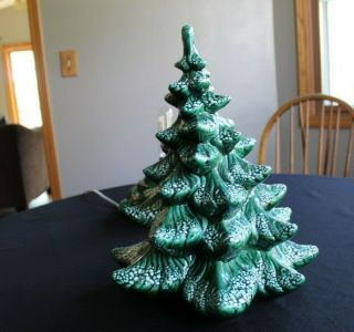 Vintage Holland Ceramic Mold Christmas Tree With Base Musical Needs Bulbs 17 "