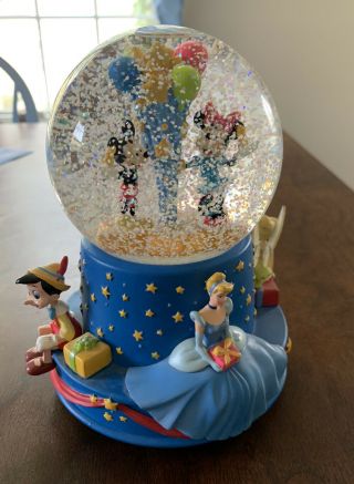 Hallmark Walt Disney Musical 100th Birthday Glass Water Snow Globe Limited Ed.