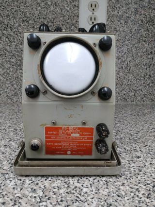 Navy Department Bureau Of Ships Vintage Os - 8b/u Oscilloscope