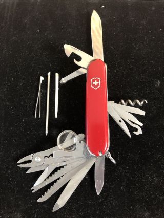 Victorinox Swiss Champ Red Blade Survival Swiss Army Pocket Knife