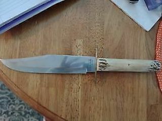 Eagle Brand Parker Cut Co Surgical Steel Hunting Knife With Stag/antler Handle