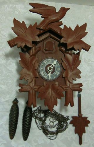 Vintage Hubert Herr German Cuckoo Clock Good