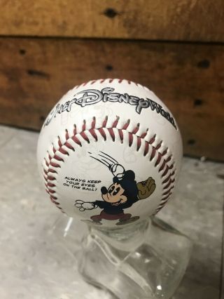 Walt Disney World Mickey Mouse Baseball Keep Your Eyes On The Ball Advice Ball