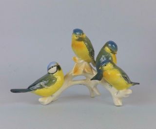 Vintage Porcelain Volksted Dresden Figurine Of A Four Bird By Karl Ens