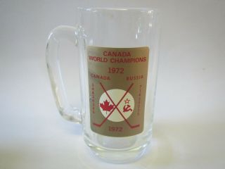 Canada Russia 1972 Hockey Series World Champions Souvenir Game Scores Beer Mug