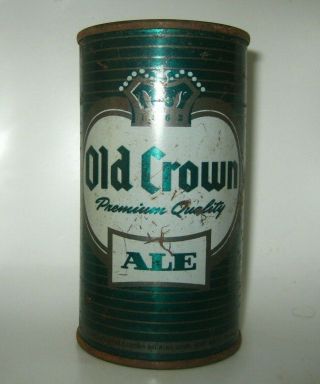 Old Old Crown " Ale " Flat Top Beer Can Ft.  Fort Wayne,  Indiana