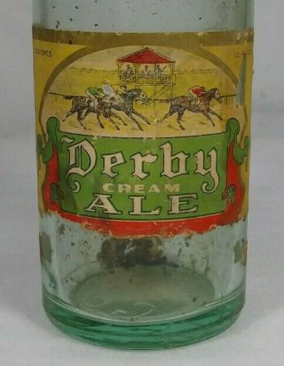 Old 1930 ' s Derby Cream Ale Labeled Bottle Haberle Congress Brewing Syracuse NY 2