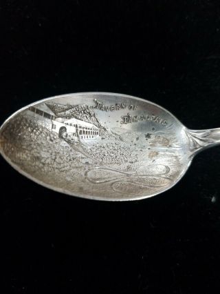 Vintage Sterling Silver Souvenir Spoon Tavern of Tamalpais California 2