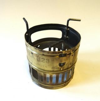 Vintage Engraved Brass Max Sievert Svea 123 Optimus Stove Windscreen Pot Support