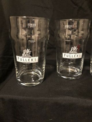 4 Griffin Brewery Fuller’s Fullers Beer Pint Glasses London England Brewing N 2