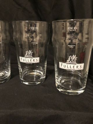 4 Griffin Brewery Fuller’s Fullers Beer Pint Glasses London England Brewing N 3