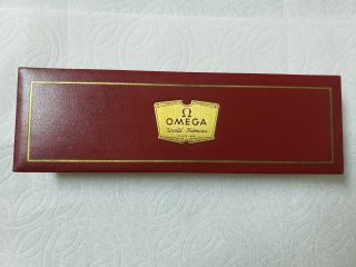 Vintage Rare Omega Long Red Watch Display Box Near Htf Cleanest On Ebay