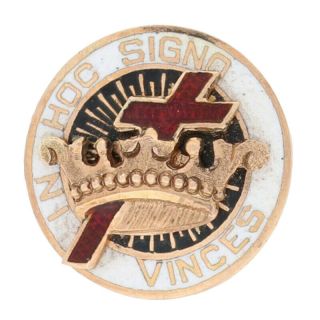 Vintage Knights Templar Lapel Pin - 10k Gold & Gold Filled Masonic Cross & Crown